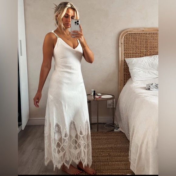 Zara Lace Detail Slip Dress Limited Edition Size M - Picture 3 of 14